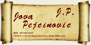 Jova Pejčinović vizit kartica